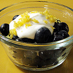 Blueberries and Lemon Cream Sauce