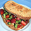 Almond Butter and Fruit Sandwich