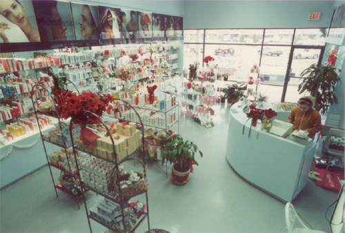 Key West Aloe Show Room decorated for Christmas.