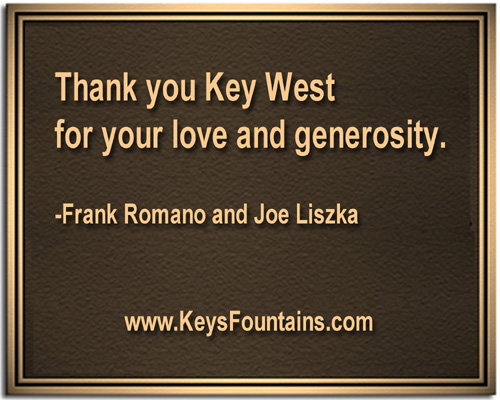 Frank and Joe's Memorial Plaque