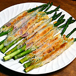 Asparagus Spears Wrapped in Ham and Phyllo Pastry
