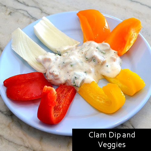 Clam Dip and Veggies
