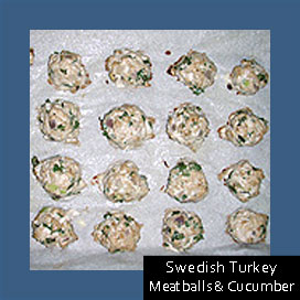 Swedish Turkey Meatballs & Cucumber Dipping Sauce
