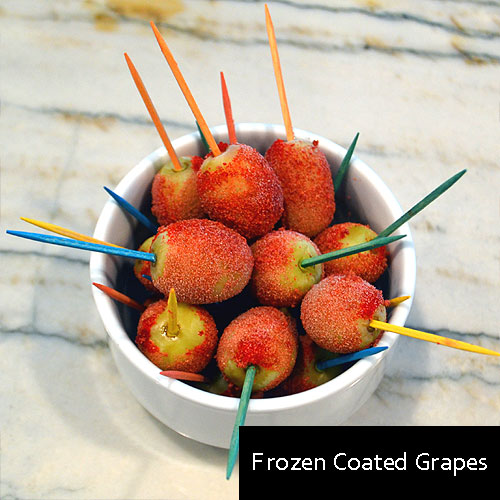 Frozen Coated Grapes