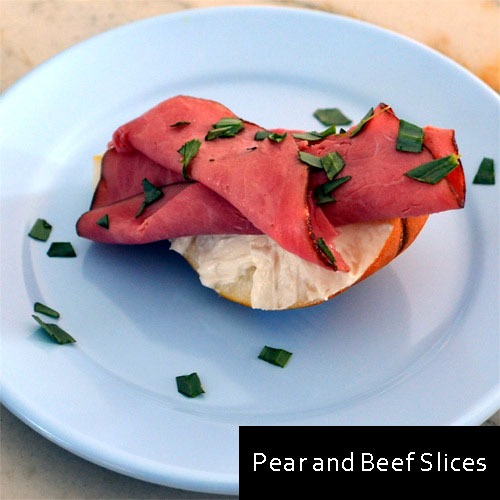 Pear and Beef Slices