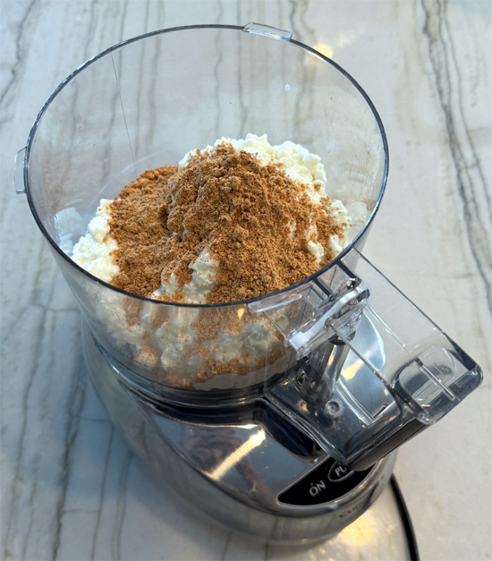 Add 1 packet of taco seasoning OR mix together the homemade taco seasoning mix. Blend everything together until it's smooth, about 1-2 minutes.
