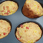 Cornbread Red Pepper Breakfast Muffin