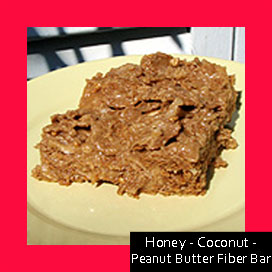 Honey - Coconut - Peanut Butter Fiber Bar