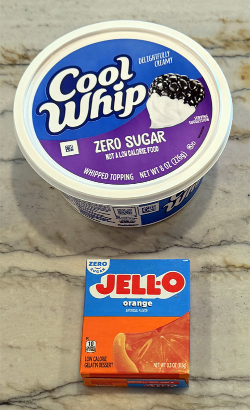 Cool Whip and Orange Jell-O