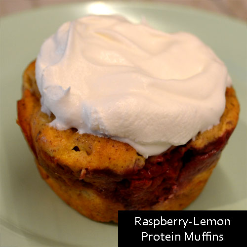 Raspberry-Lemon Protein Muffins
