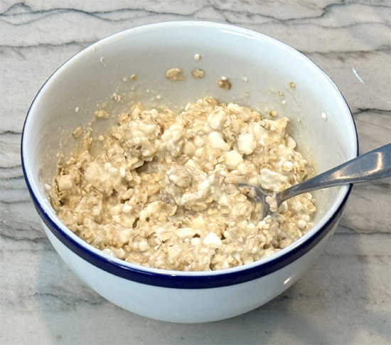 Stir in the cottage cheese until combined.