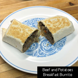 Beef and Potatoes Breakfast Burrito