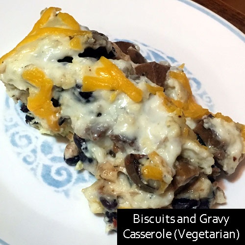 Biscuits and Gravy Casserole (Vegetarian)