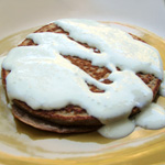 Cinnamon Pancakes and Orange Cream Topping