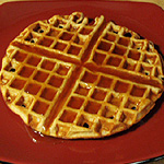 Cornflake Waffles with Honey Sauce
