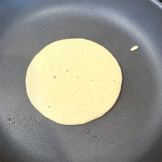 Cook until bubbles form on the surface (about 30–35 seconds). Flip and cook for another 30–35 seconds, until lightly golden.