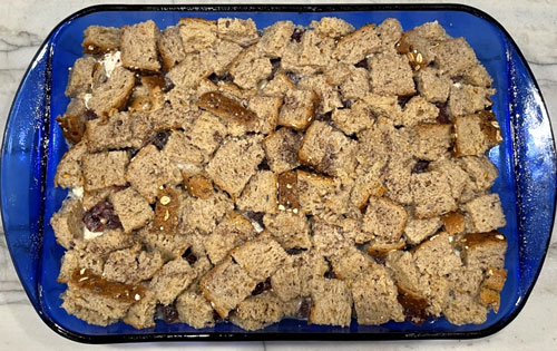 Cranberry Cream Cheese French Toast - Flattened