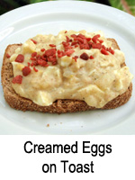 Creamed Eggs on Toast