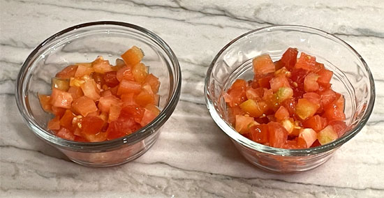 Egg and Meatless Sausage Burrito - Tomatoes