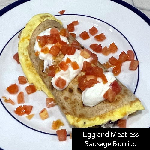 Egg and Meatless Sausage Burrito