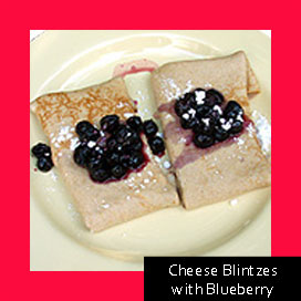 Cheese Blintzes with Blueberry