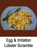 Egg & Imitation Lobster Scramble