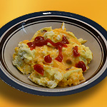 Microwave Eggs and Bacon Bowl