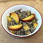 Peach Cinnamon Quinoa Breakfast Bowl