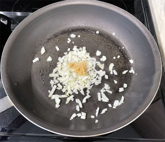 Onion and Garlic in the Pan