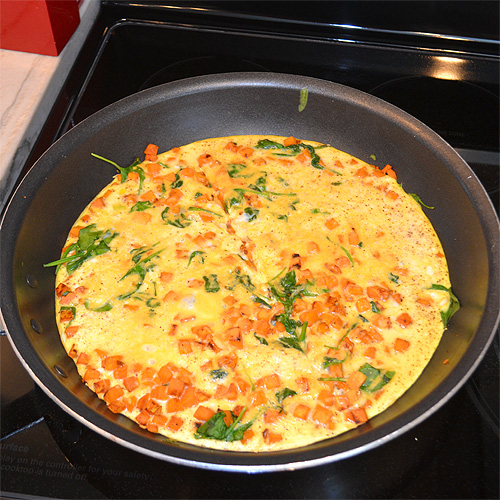 Spinach and Sweet Potato Frittata