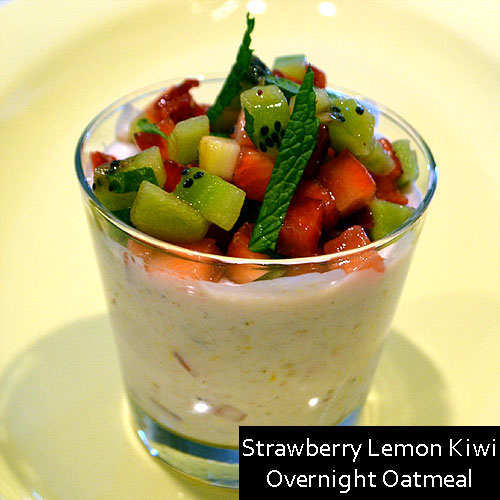 Strawberry Lemon Kiwi Overnight Oatmeal