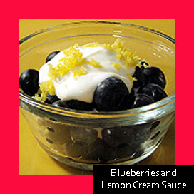 Blueberries and Lemon Cream Sauce