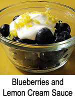 Blueberries and Lemon Cream Sauce