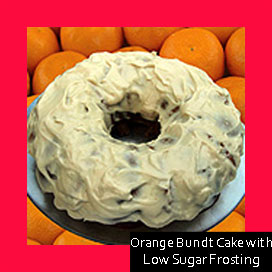Orange Bundt Cake with Low Sugar Frosting