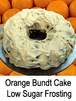 Orange Bundt Cake with Low Sugar Frosting