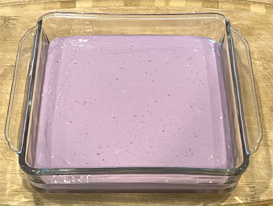 Freeze the cottage cheese ice cream.