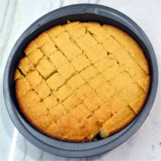Cranberry Strawberry Trifle - Pan Cut