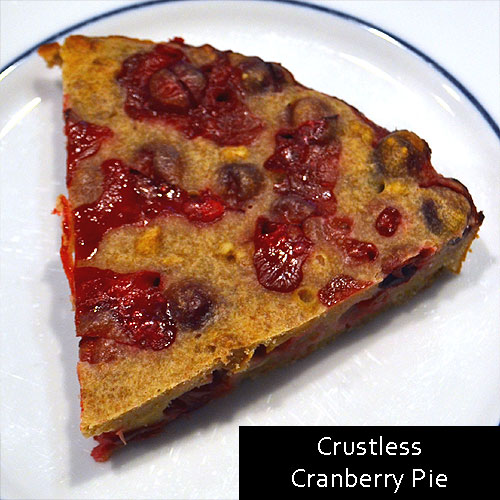 Crustless Cranberry Pie