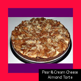 Pear & Cream Cheese Almond Torte