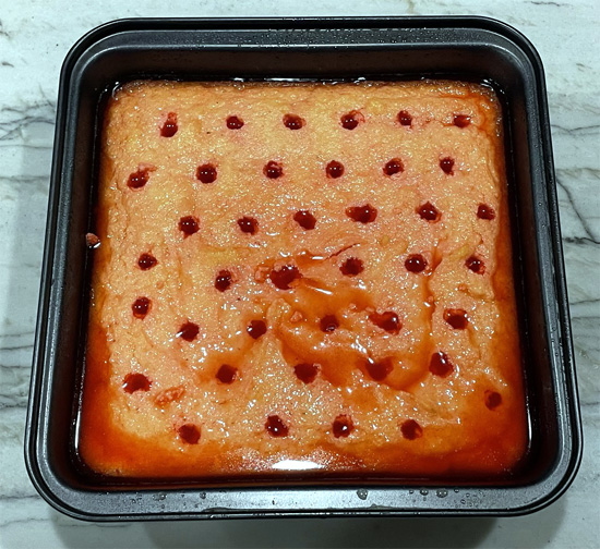 Cake with Jell-O Over Top