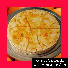 Orange Cheesecake with Marmalade Glaze