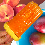 Peach Mango Protein Popsicles