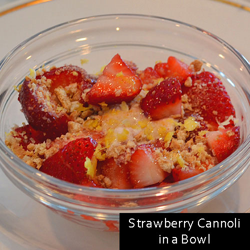 Strawberry Cannoli in a Bowl