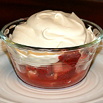 Strawberry Rhubarb with Whipping Cream