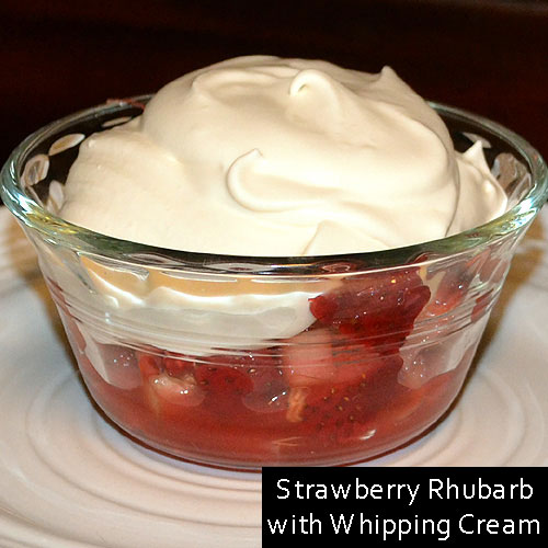 Strawberry Rhubarb with Whipping Cream