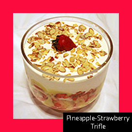 Pineapple-Strawberry Trifle