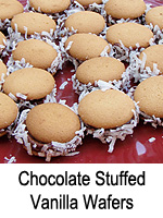 Chocolate Stuffed Vanilla Wafers