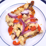 BBQ Chicken Pizza with Sweet Potato Crust