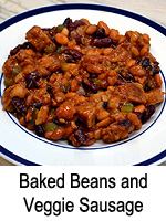 Baked Beans and Veggie Sausage