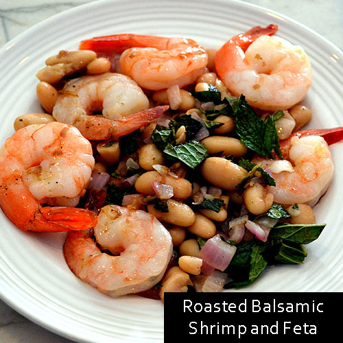 Roasted Balsamic Shrimp and Feta